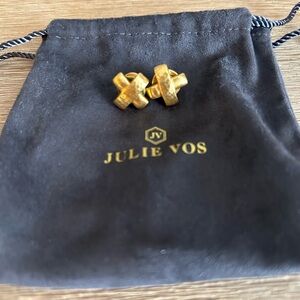 Julie Vos Gold Catalina X Earrings